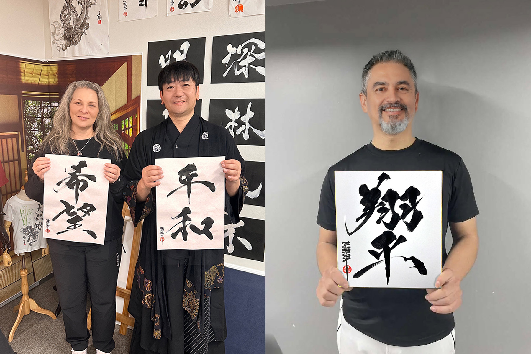 International travelers with suitcases arriving in Japan, representing visitors who use the hotel delivery calligraphy service