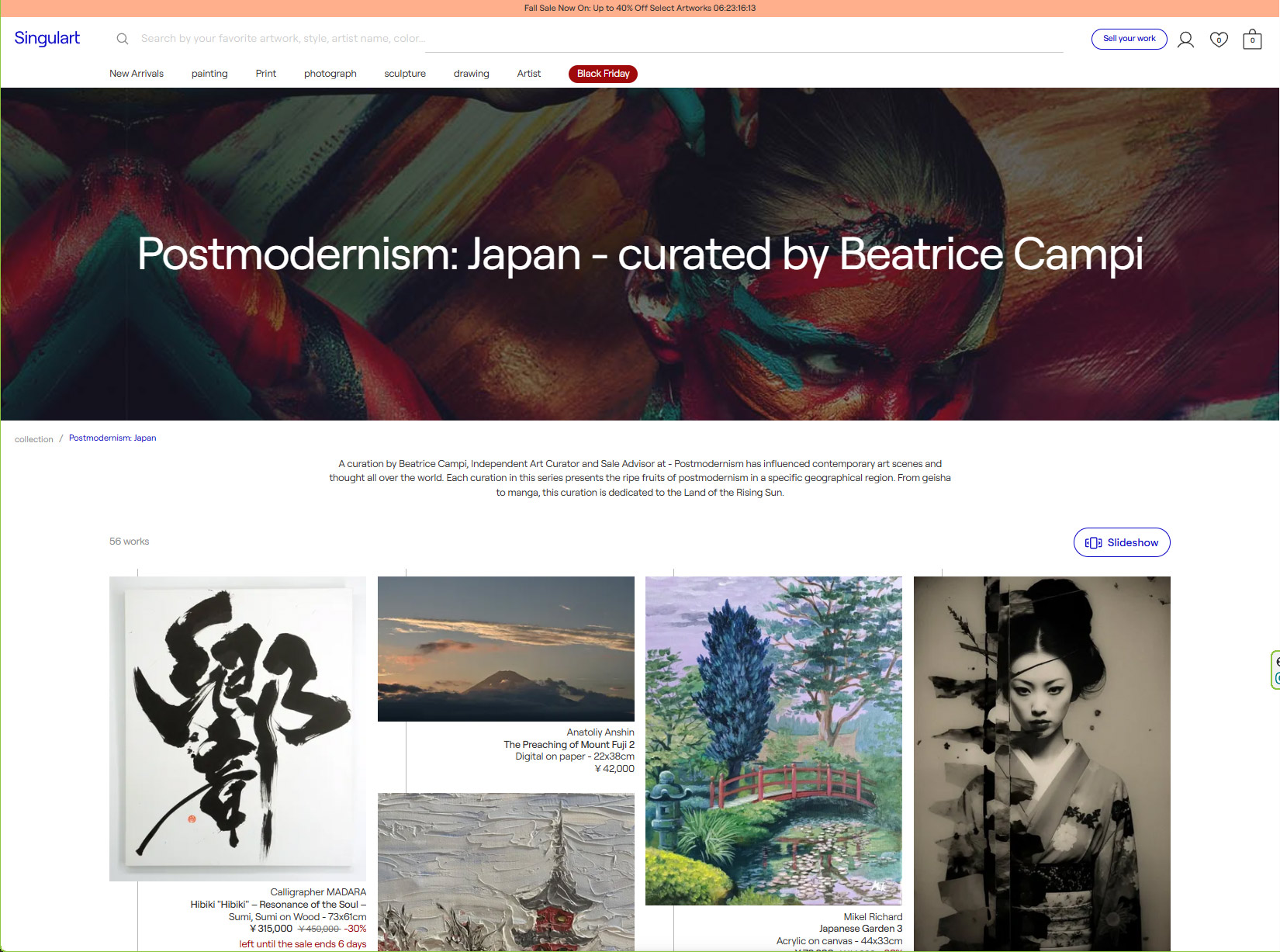 curated japanese calligraphy featured in singulart postmodernism japan